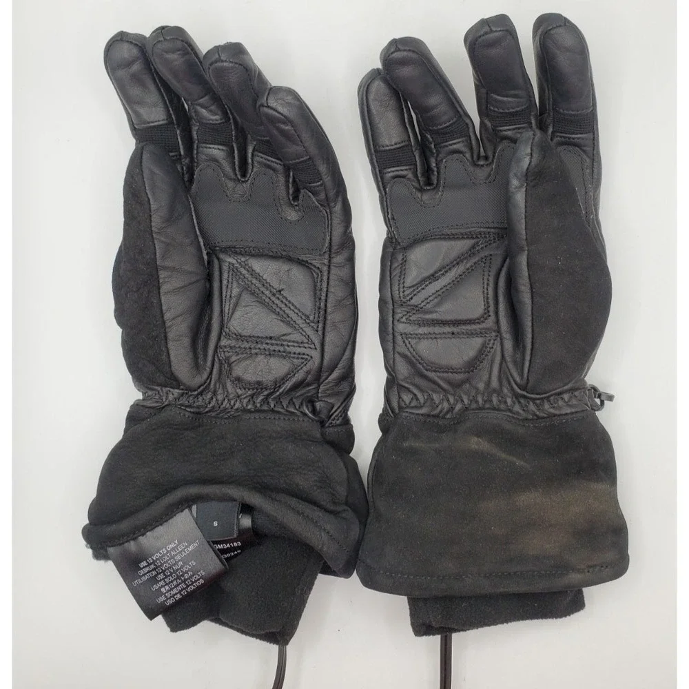 Harley-Davidson Black Leather Winter Gloves